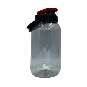 Tarro 500ml natural con asa - rojo
