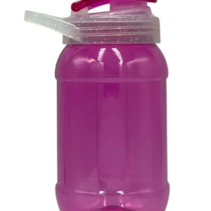 Termo 500ml color con asa glitter - rosa traslucido