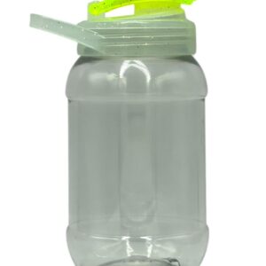 Termo 500ml natural con asa glitter - asa glitter amarilla